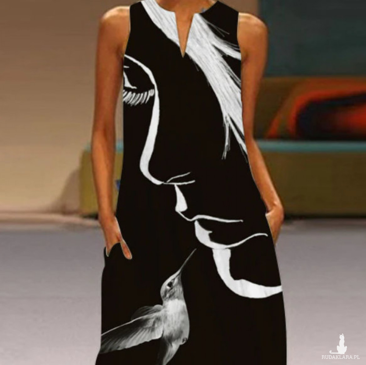 czarna sukienka oversize  – sukienka rozmiar L/XL